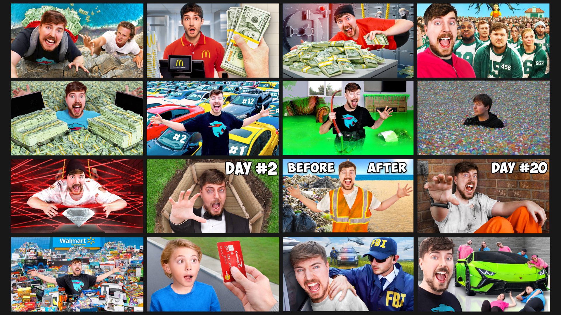 MrBeast drives high CTR through this thumbnail designs